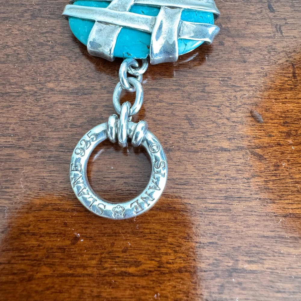 Slane & Slane Turquoise and Silver Link Bracelet - Picture 3 of 5